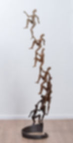 Tolla, Sky is no longer the limit, spiritual theme, Bronze sculpture