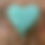 Thumbnail: Turquoise glossy ceramic heart balloon sculpture handmade for wall installat