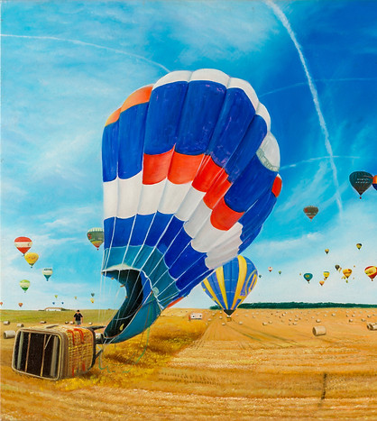 Shay Kun, Ballon air 1, Oil on canvas