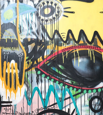Klone, Big Brother is watching you, Graffiti and spray on canvas