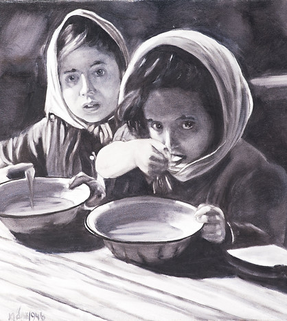 Ina Pesenka, 1946, Palestine,Historical painting, Oil on canvas